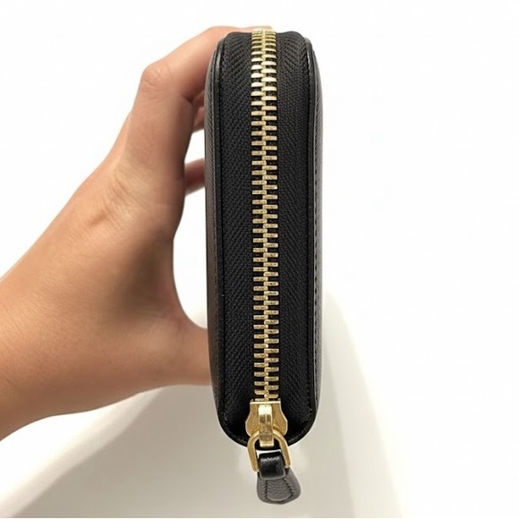 Prada Saffiano Leather Zip Wallet - Black (Nero) w/ Dust Bag - Picture 3 of 10